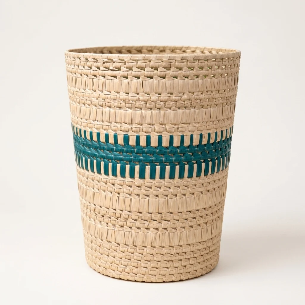 Palm leaf cloth dustbin