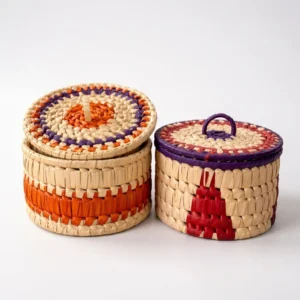Palm leaf storage box