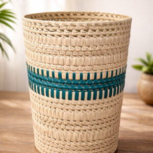 Palm leaf cloth dustbin